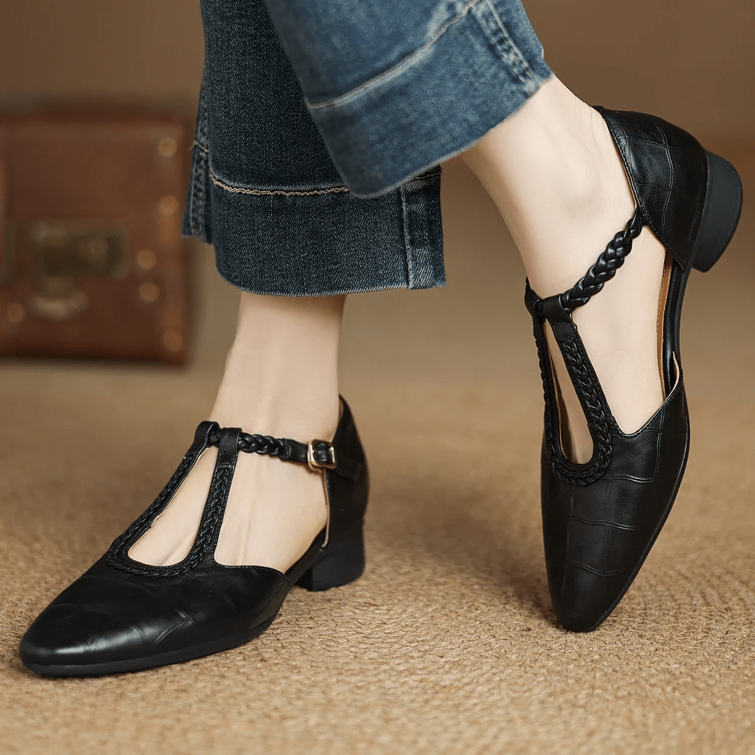 Timeless Elegant T Strap Flats
