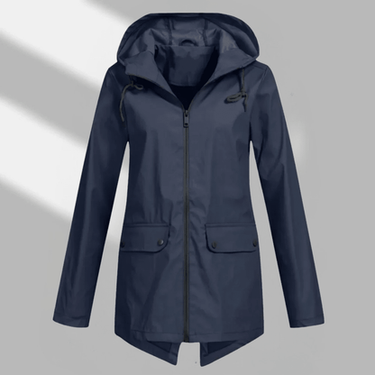 Hooded Longline Zip Utility Coat