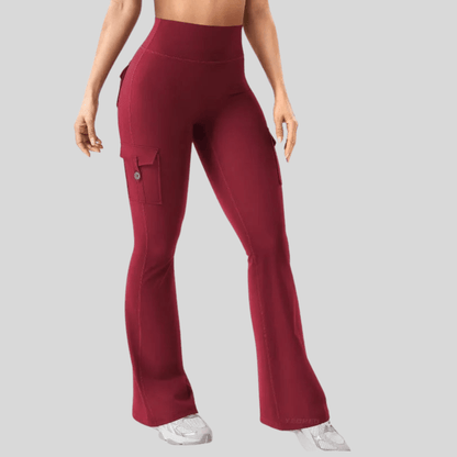 High Stretch Wide Leg Yoga Pants With Pockets