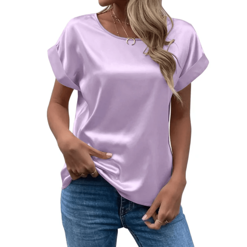 Lustrous Round Neck Top