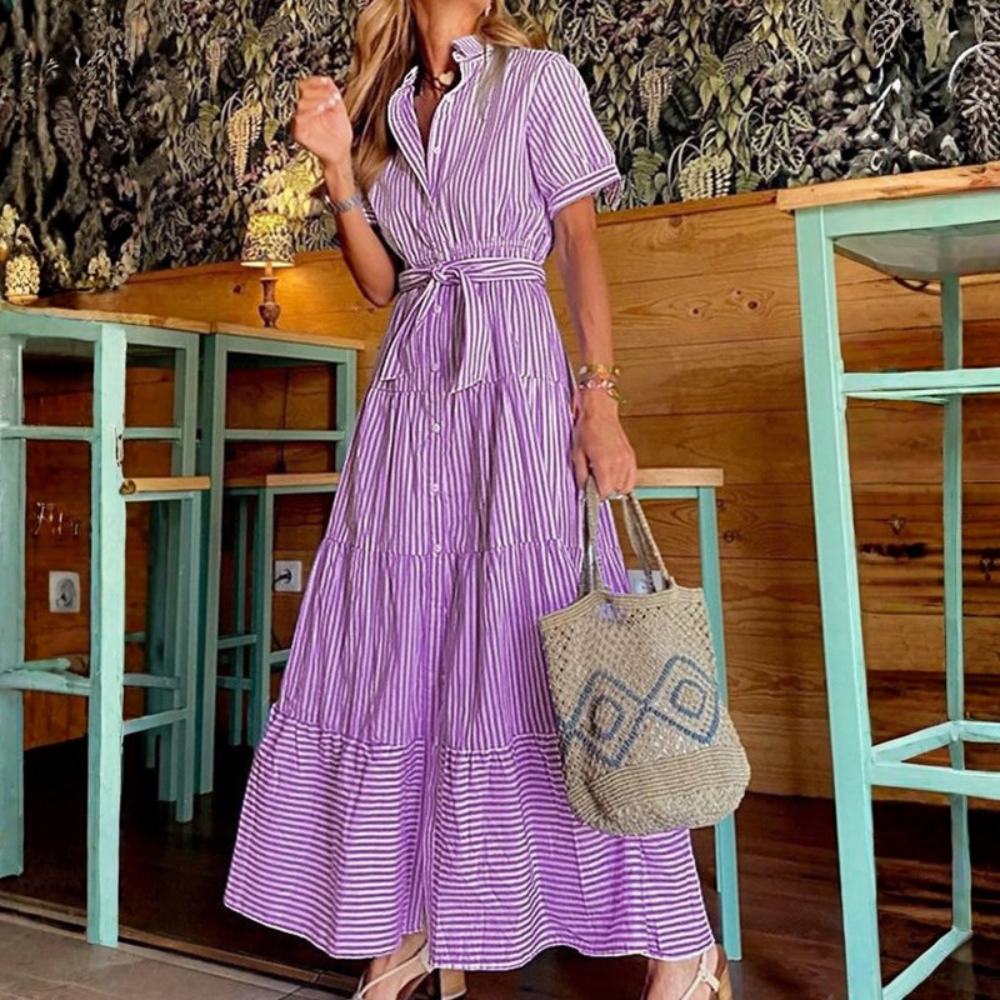 Relaxed Striped Maxi Dress