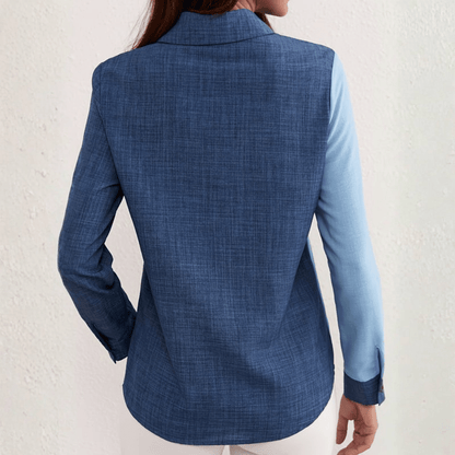 Classic Denim Color Block Shirt