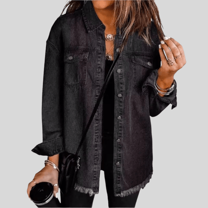 Washed Denim Shirt Jacket