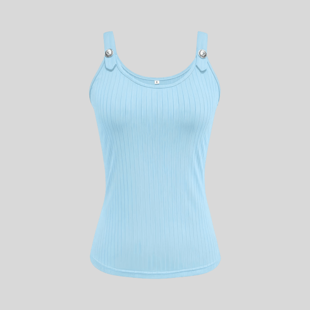 Icy Vest Top Button Detail