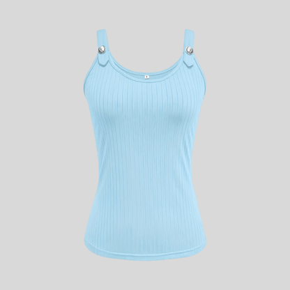Icy Vest Top Button Detail