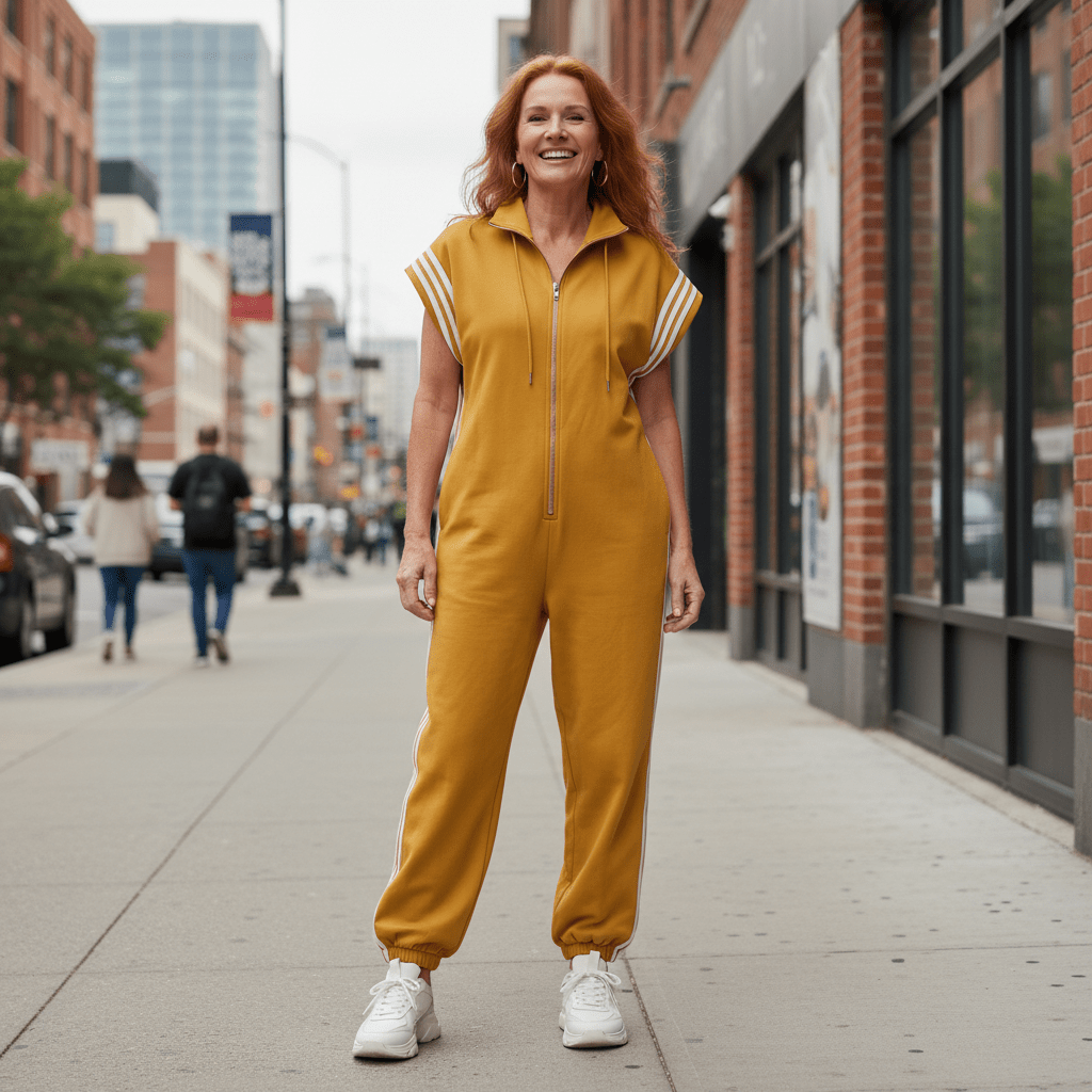 Sporty Stripe Panel Jumpsuit