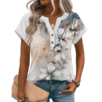 Earthy Color Block T Shirt