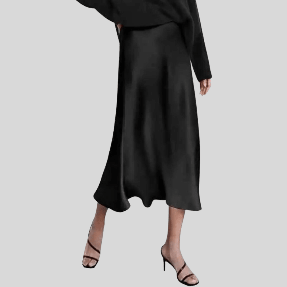 High Waist Fishtail Midi Skirt
