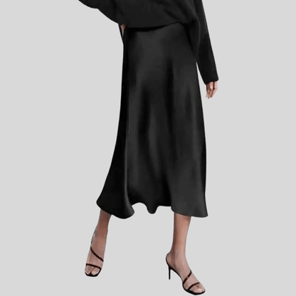 High Waist Fishtail Midi Skirt