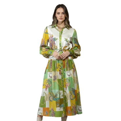 Flowing Printed Maxi Dress