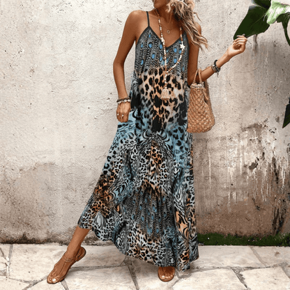 Relaxed Zebra Maxi Dress