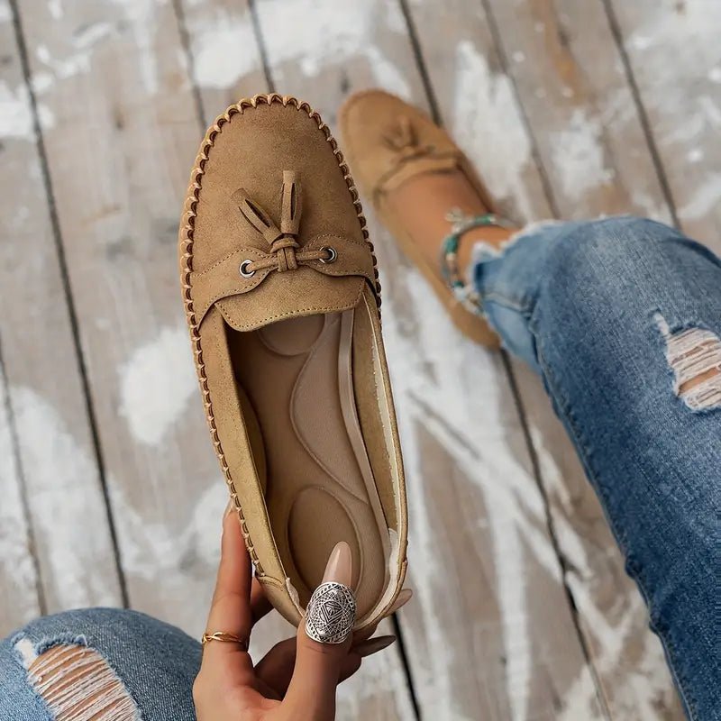 Timeless Leather Bow Loafers