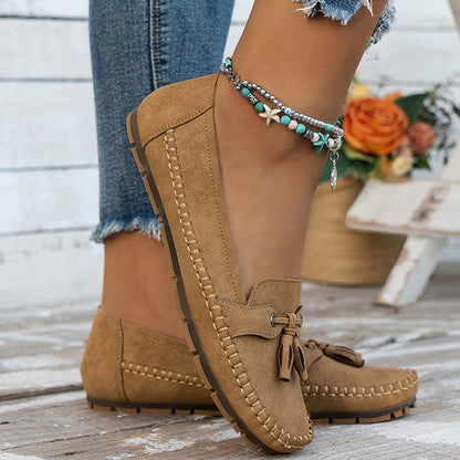 Timeless Leather Bow Loafers