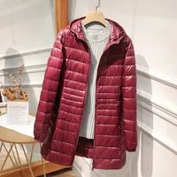 Quilted Hooded Longline Zip Puffer Coat