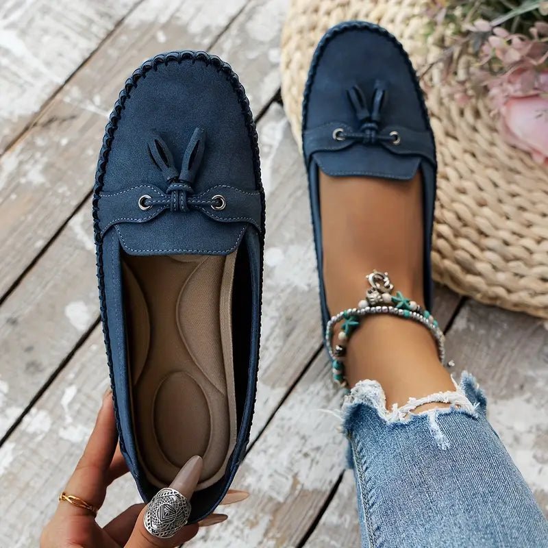 Timeless Leather Bow Loafers