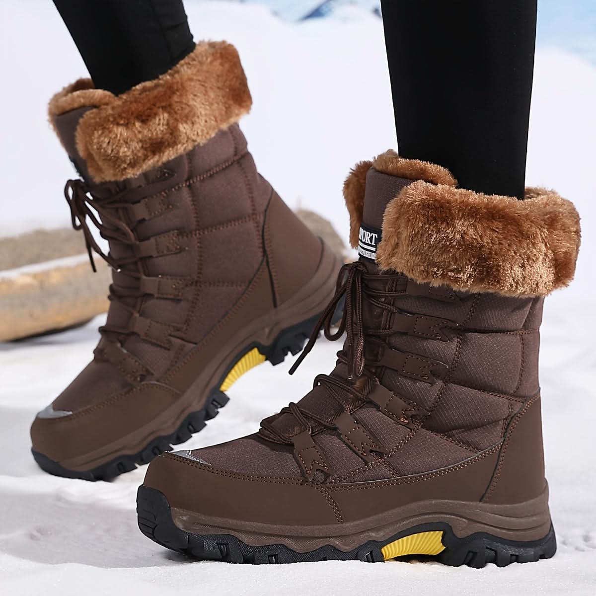Gefütterte Schneestiefel für Damen
