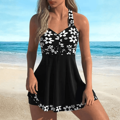 Strap Top Swim Shorts Set