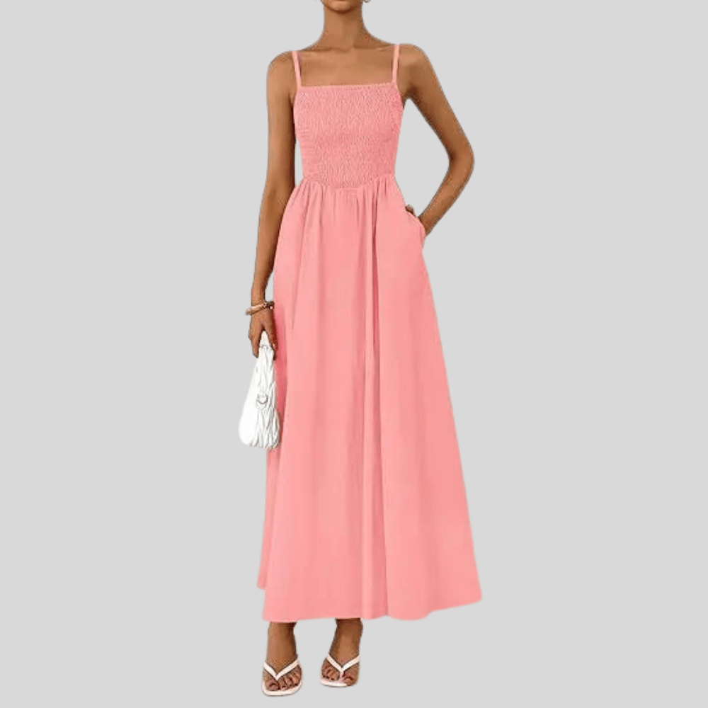 Sunny Pleated Midi Dress Pocket