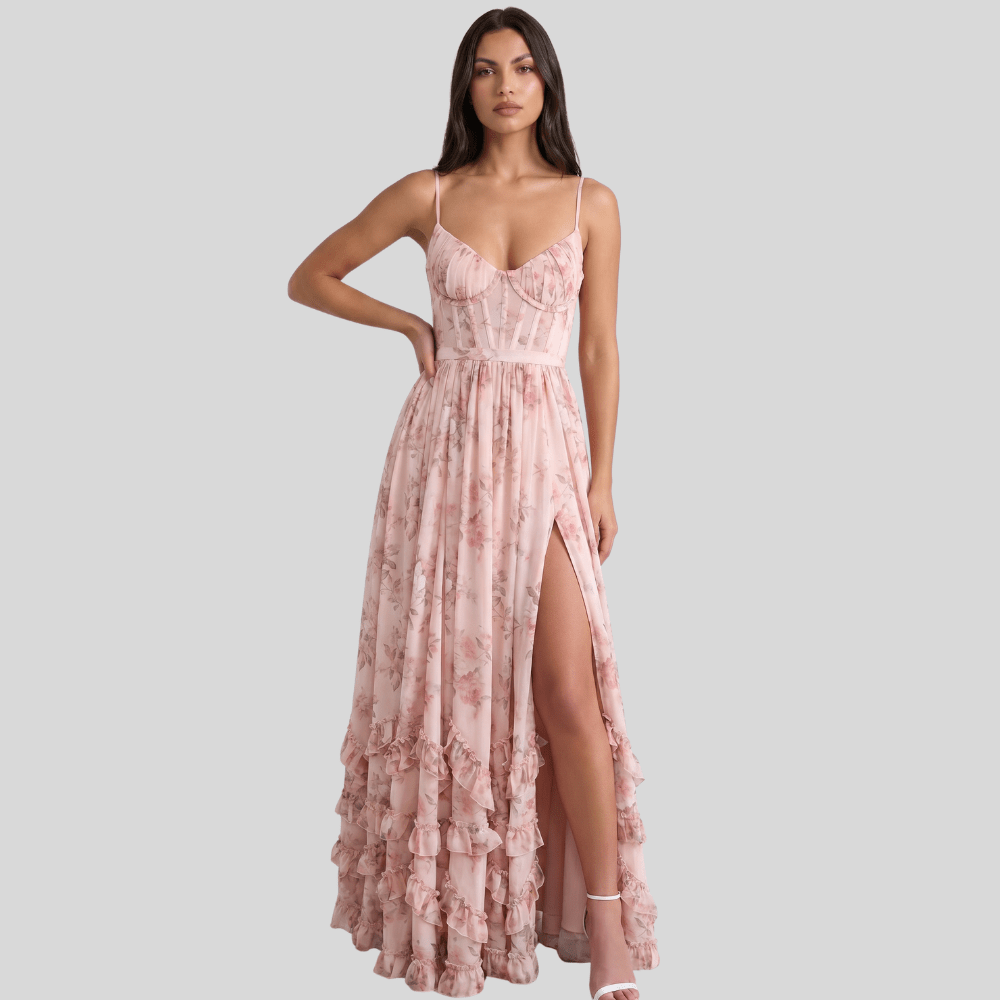 Elegant Flowing Maxi Occasion Dress