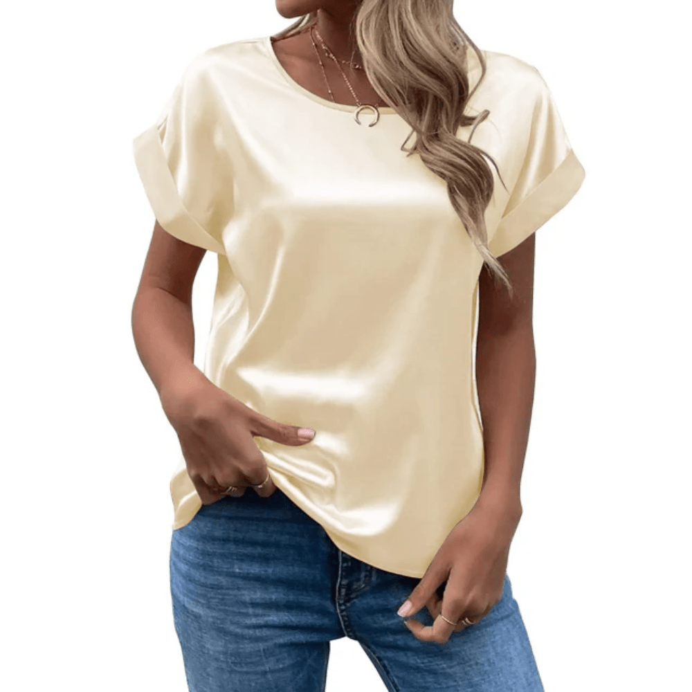 Lustrous Round Neck Top
