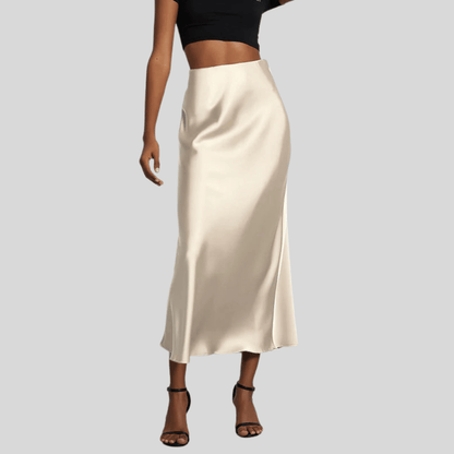 Silky Fishtail Maxi Skirt