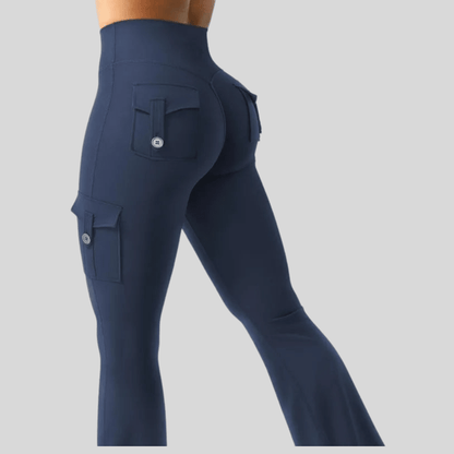 High Stretch Wide Leg Yoga Pants With Pockets