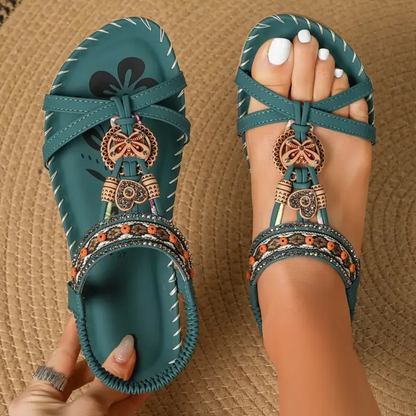 Bohemian T-Strap Summer Sandals