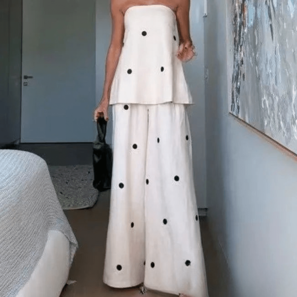 Playful Polka Dot Pants Set