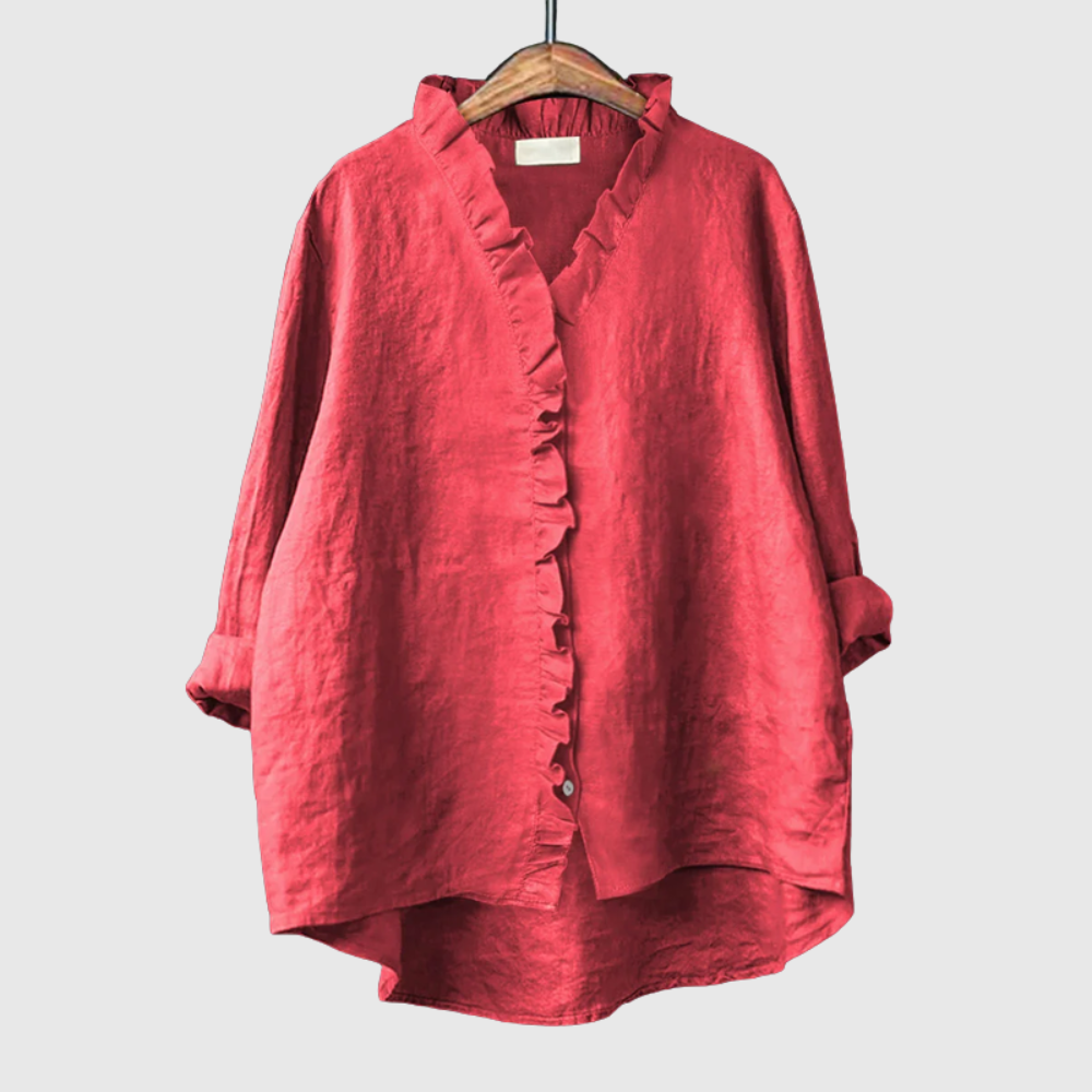 Elegant Ruffled Occasion Style Shirt