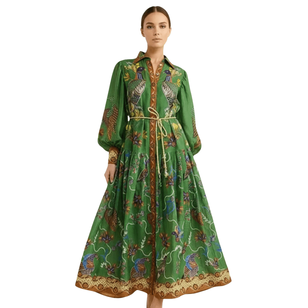 Flowing Printed Maxi Dress