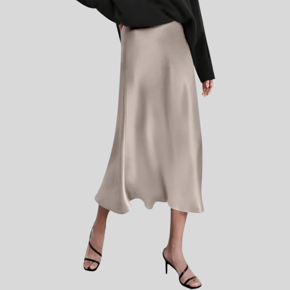 High Waist Fishtail Midi Skirt