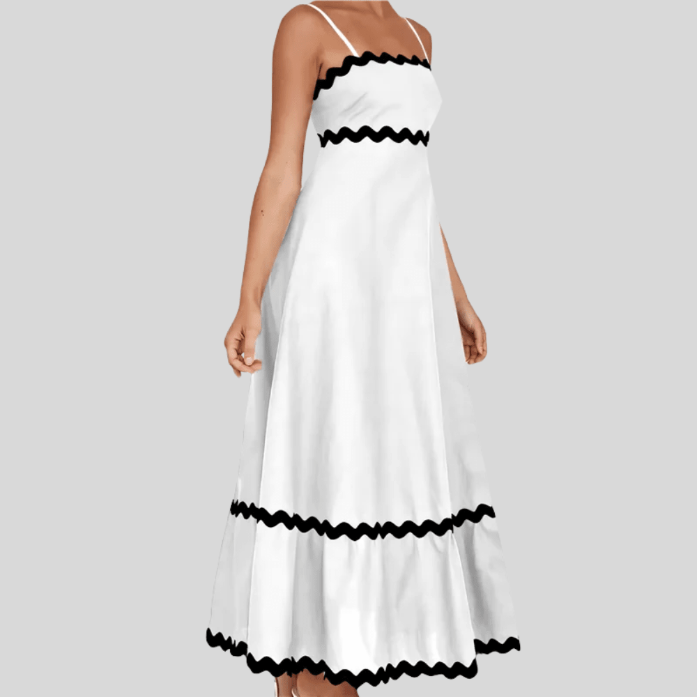 Flowy Spaghetti Strap Ruffle Maxi Dress