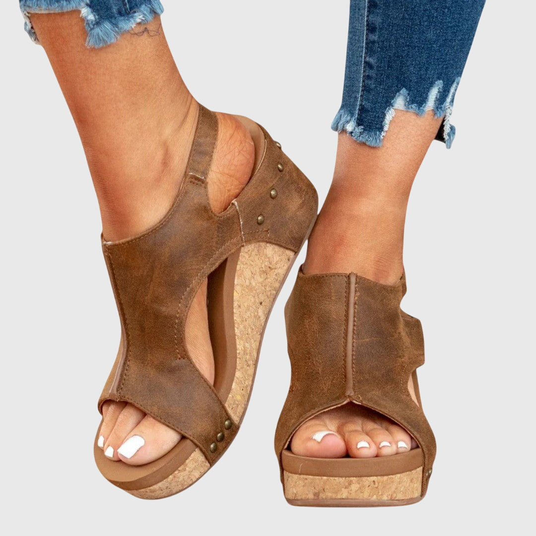 Orthopedic Wedge Buckle Sandals