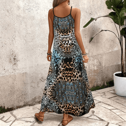 Relaxed Zebra Maxi Dress