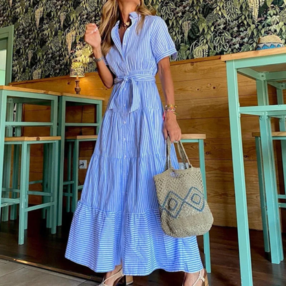 Relaxed Striped Maxi Dress