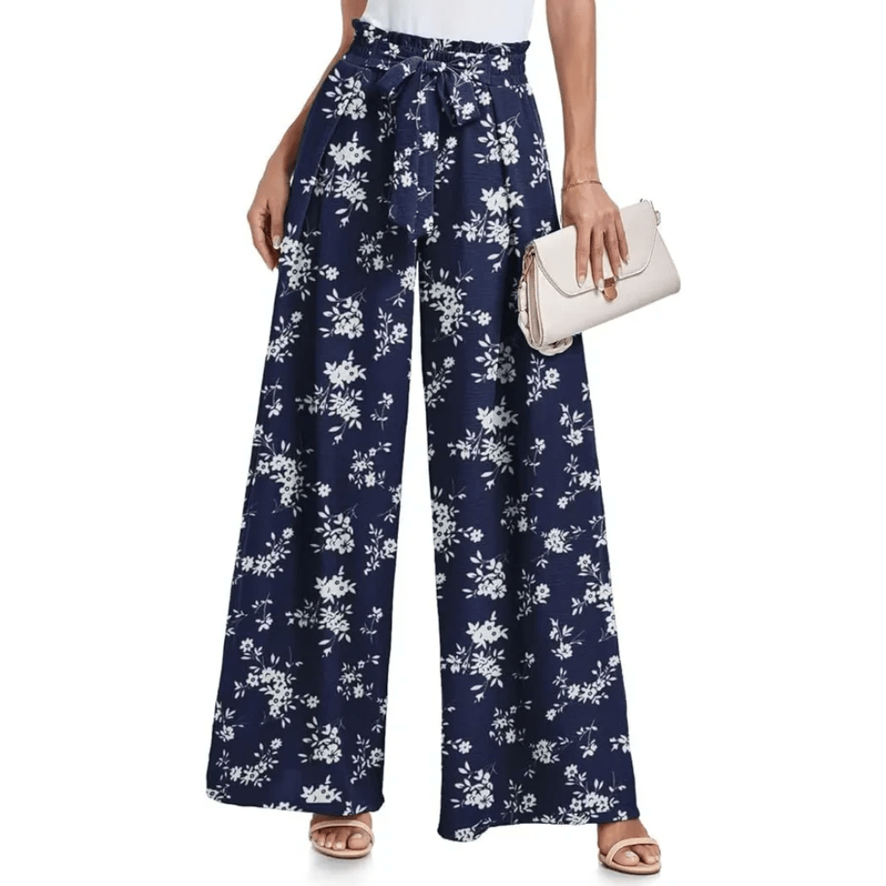 Printed Wide Leg Pants
