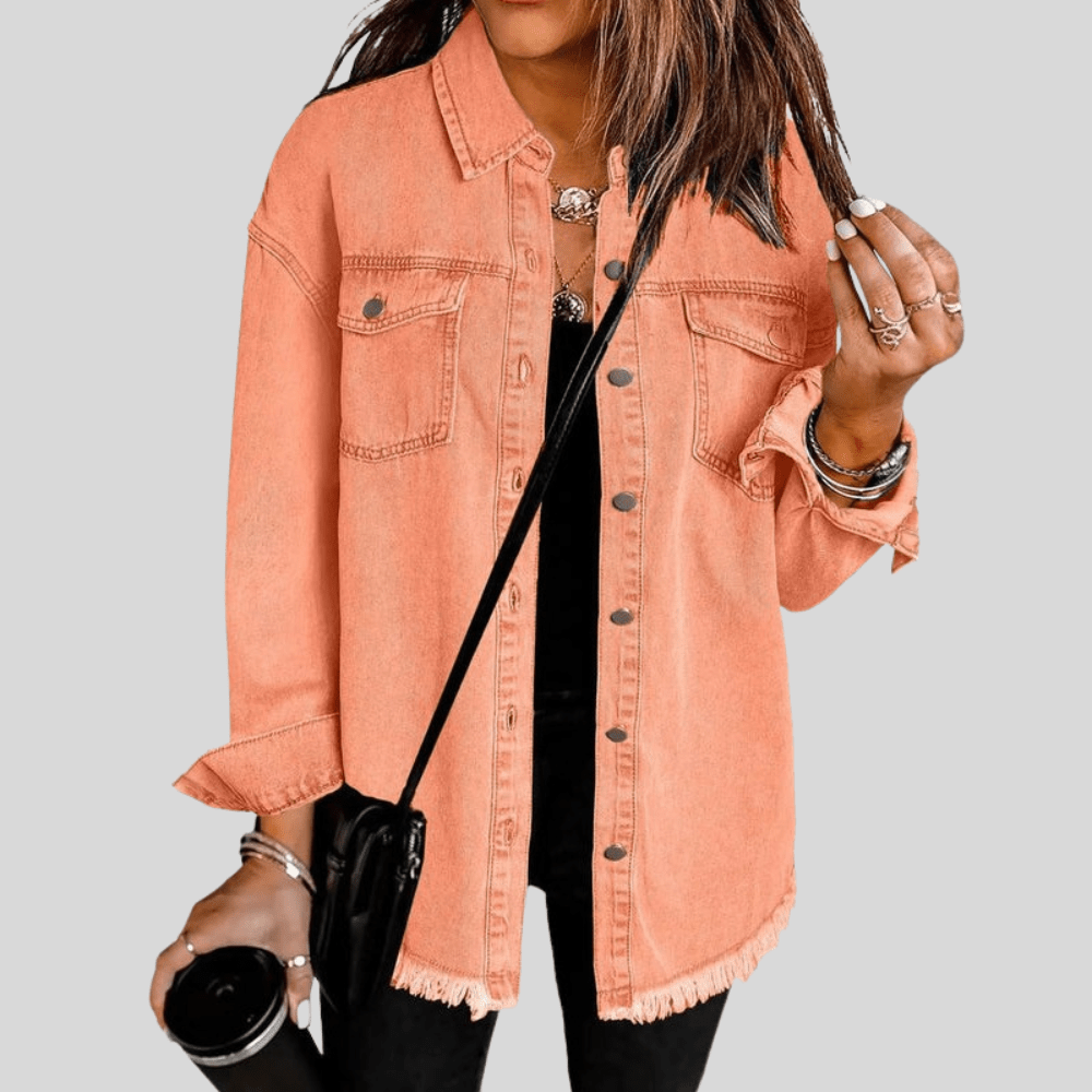 Washed Denim Shirt Jacket