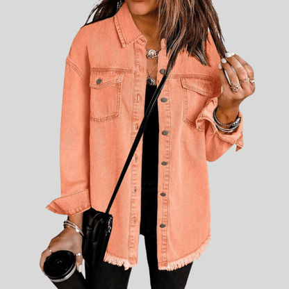 Washed Denim Shirt Jacket