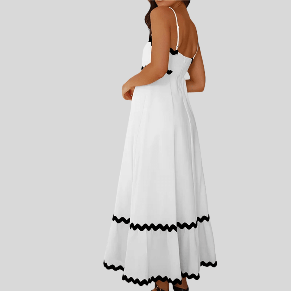Flowy Spaghetti Strap Ruffle Maxi Dress