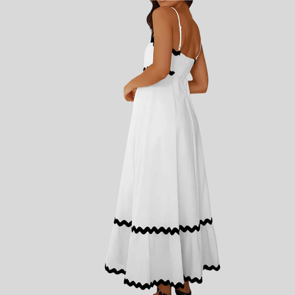 Flowy Spaghetti Strap Ruffle Maxi Dress