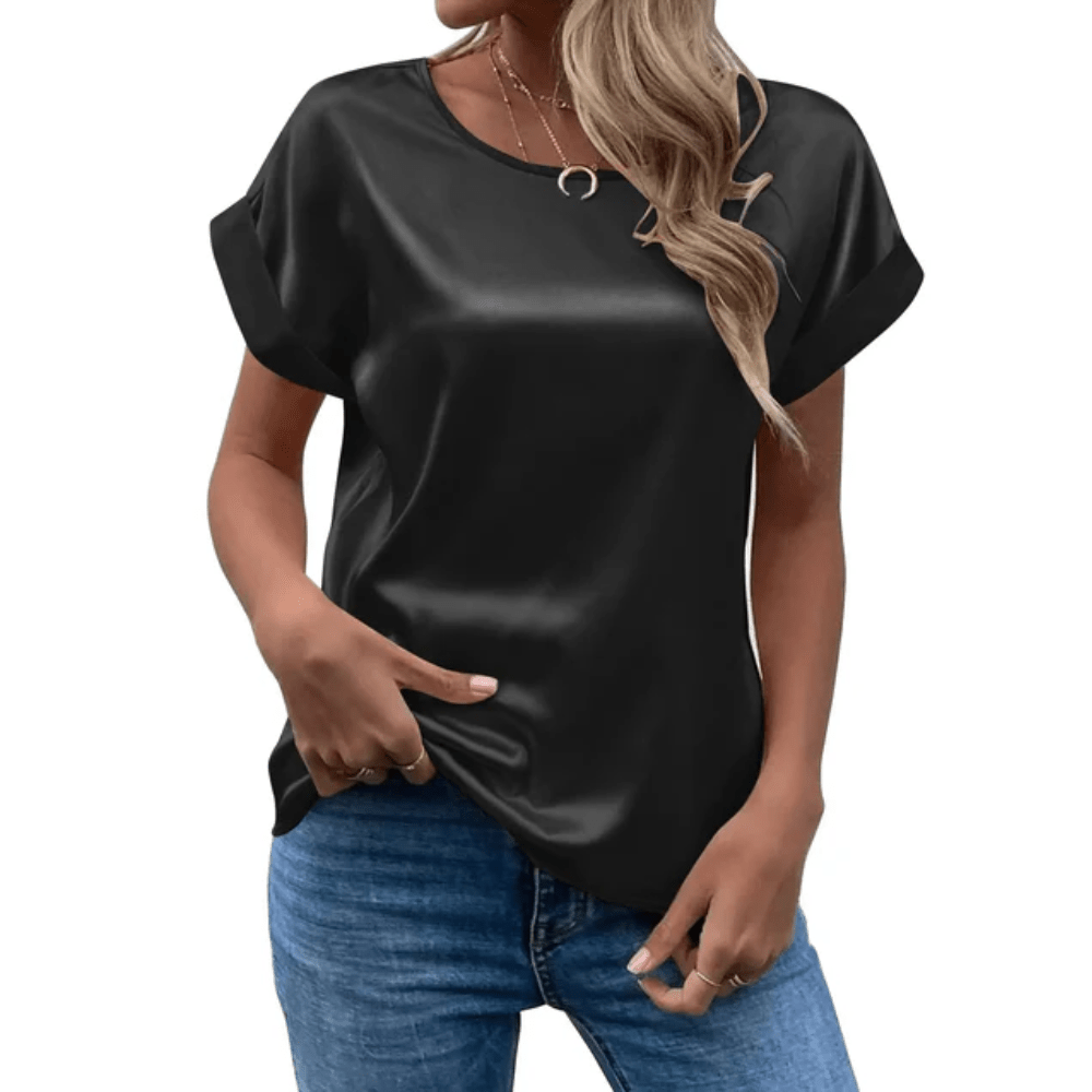 Lustrous Round Neck Top