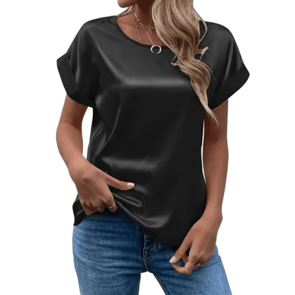 Lustrous Round Neck Top