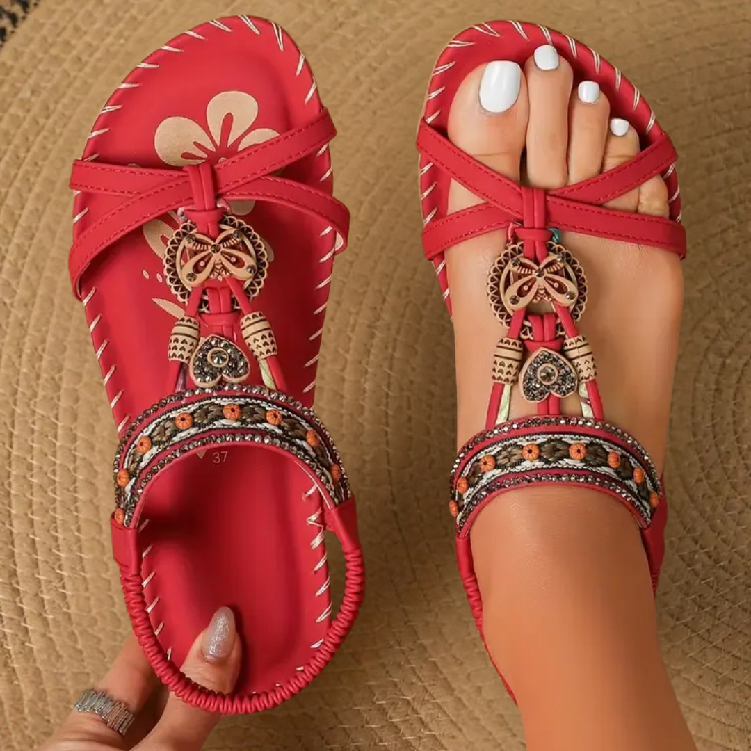 Bohemian T-Strap Summer Sandals