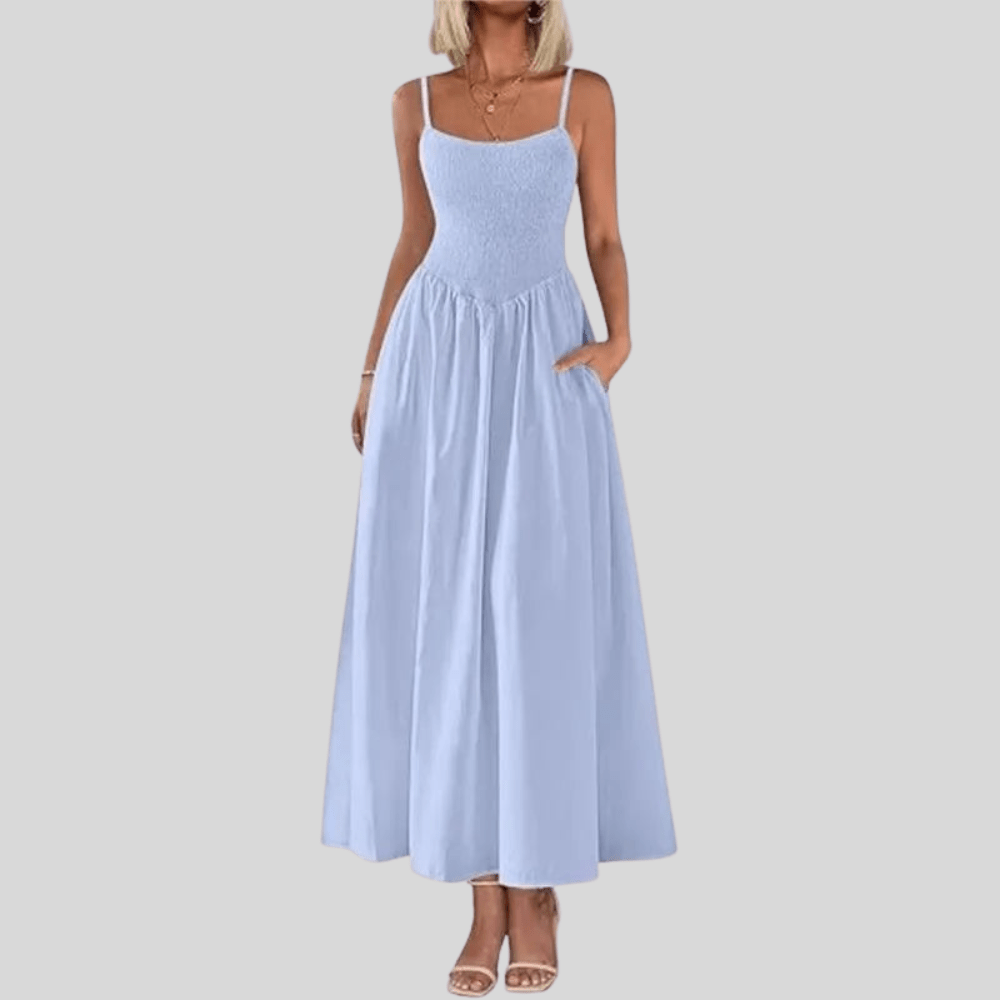 Sunny Pleated Midi Dress Pocket