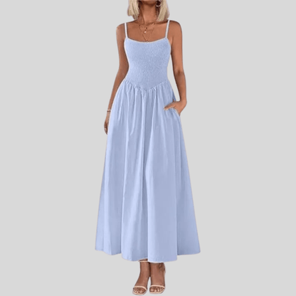 Sunny Pleated Midi Dress Pocket