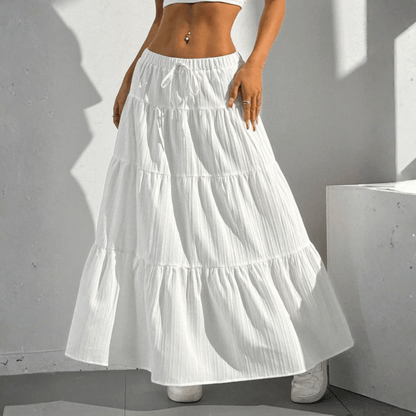 Breezy Tie Waist Midi Skirt