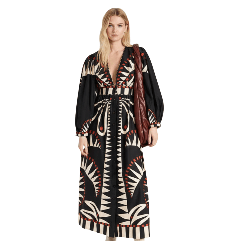 Flowing Printed Maxi Dress