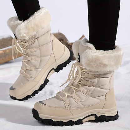 Damen-Schneestiefel mit Kunstfellmanschette