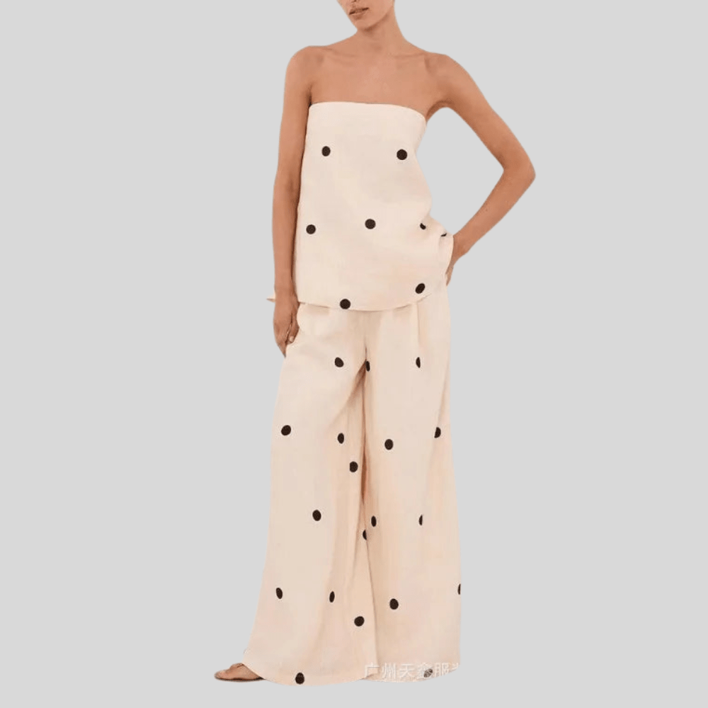 Playful Polka Dot Pants Set