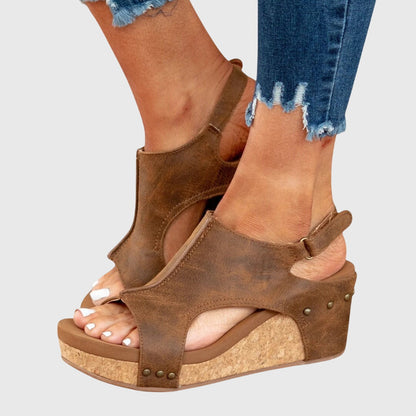 Orthopedic Wedge Buckle Sandals